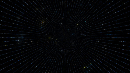 abstract bacgkround, strings made of particles with glow blinks © Alexey Brin