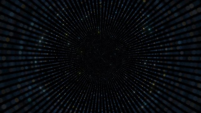 abstract loopable bacgkround, strings made of particles with glow blinks