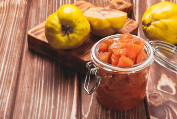 Quince jam jar