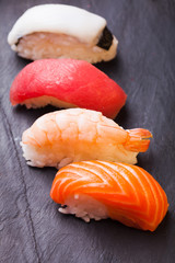 Set of four sushi