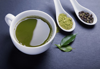Matcha tea in a cup