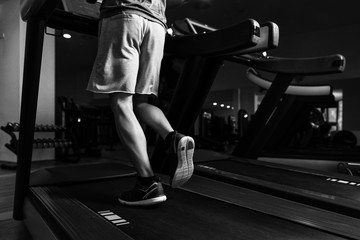 Exercising On A Treadmill Close-Up