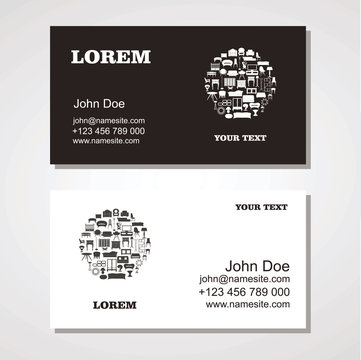 Interior and Furniture Designer business card template