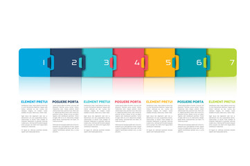  Infographic timeline report, template, chart, scheme. Vector.