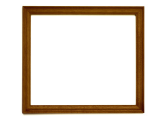 木製の額縁　白色背景