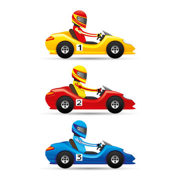 Mini racing cars.