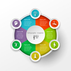 Fototapeta premium Circle infographic concept