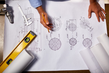 Sketch of machine part