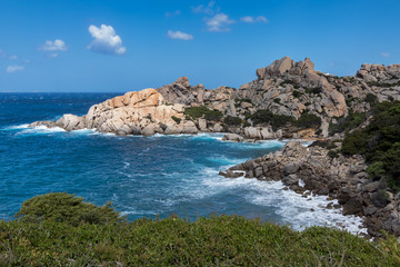 The coastline at Capo Testa Sardinia