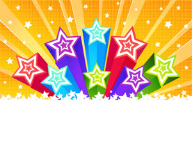 Fototapeta premium Abstract star burst background. Halftone vector background. Template frame for greeting cards, invitations, gift, banners. Holiday background. EPS-10
