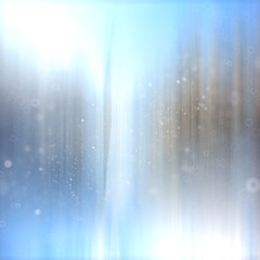 blue gradient background with snowflakes Winter bokeh