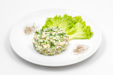 Russian traditional salad olivier