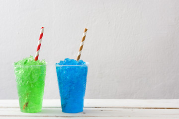 Colorful summer slushies
