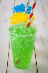 Colorful summer slushies
