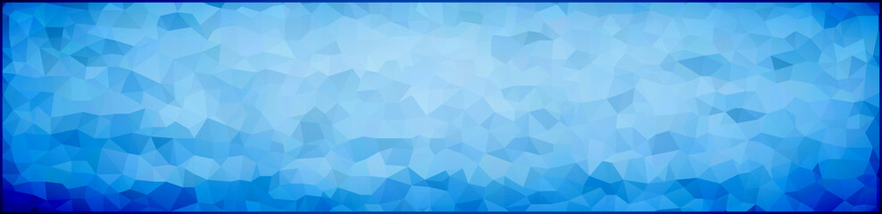 vector illustration - abstract mosaic banner, background of blue triangles