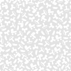 vector baby seamless pattern with carriage, nipple, bow and foot print, background for baby cards, baby shower...