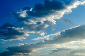 Sunny day with white clouds