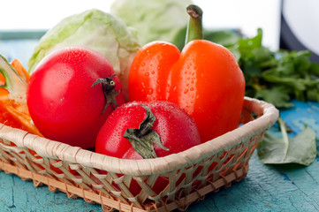 Fresh organic bell peppers