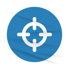 White Scope icon label on wrinkled paper