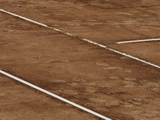 Detailaufnahme eines Tennisplatzes