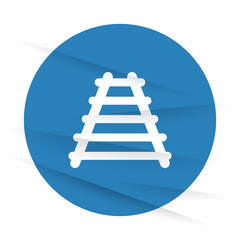 White Railroad icon label on wrinkled paper