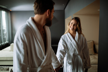 Couple enjoying wellness weekend