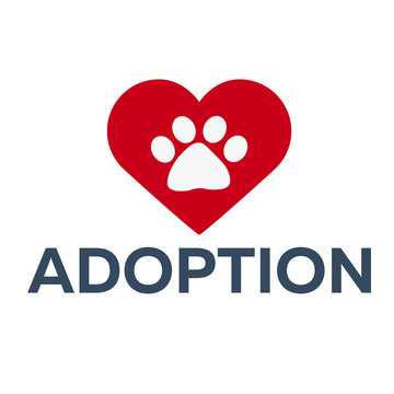 Adopt logo. Dont shop, adopt. Adoption concept. Vector illustration