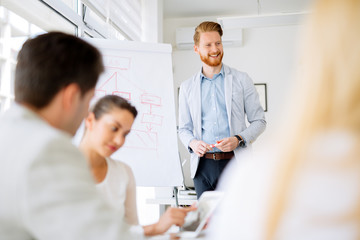 Fototapeta premium Presentation and training in business office