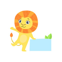 Lion With The Template For The Message