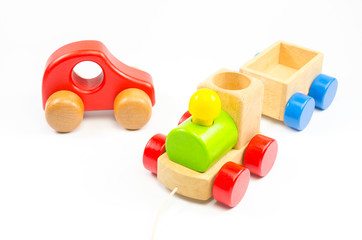 Fototapeta premium wooden toy train