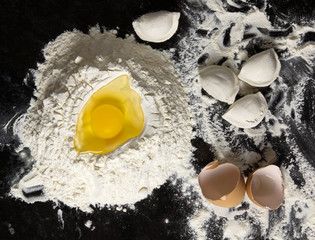Egg and spoon flour dumplings