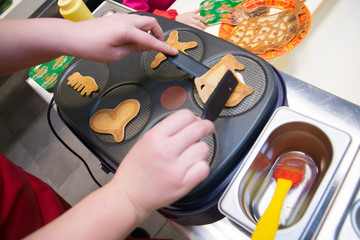 Beautiful sweet pancakes bakes on a plate