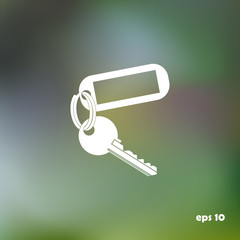 Key Vector Blank Square Key chain with Ring for Key