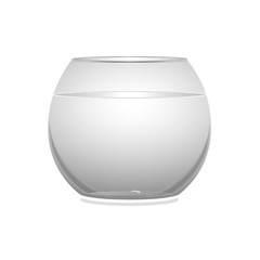 аквариум на белом фоне, векторная иллюстрация