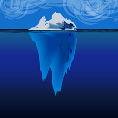 айсберг в воде, векторная иллюстрация © olga_63