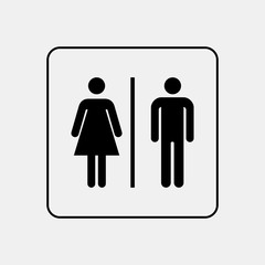 Toilet WC door/wall plate.