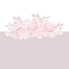 pale rose boquete  vector illustration