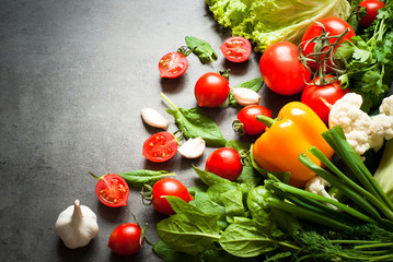 Organic fresh vegetables.