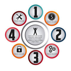 Infographic design. Data concept. Colorful illustration