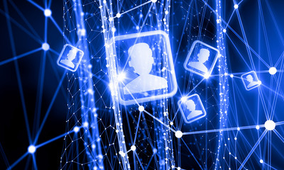 Social nets and networking concept 
