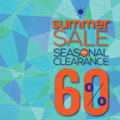 Summer Sale Modern Background Vector Illustration.