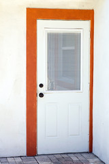 Obraz na płótnie Canvas closed house door exterior