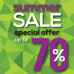 Summer Sale Modern Background Vector Illustration.