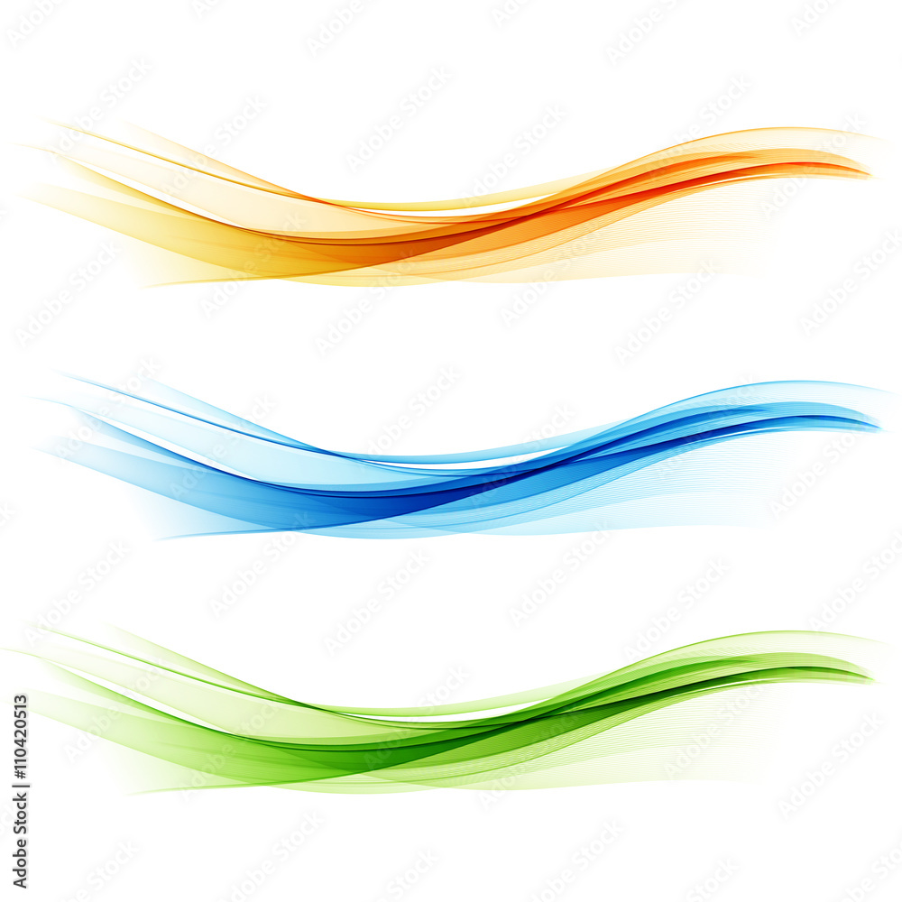 Aufkleber Abstract color wave design element