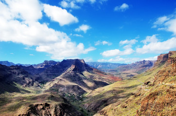  Landscape of mountains  in Gran Canaria, Spain