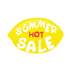 Lemon poster. Hot summer sale.