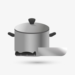 Kitchen design. Supplies icon. White background, vector illustration