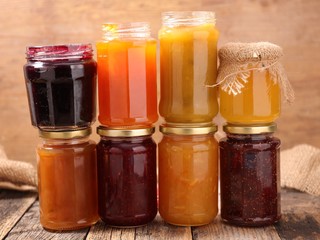 assorted berry fruit jam