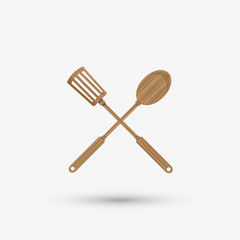 Kitchen design. Supplies icon. White background, vector illustration