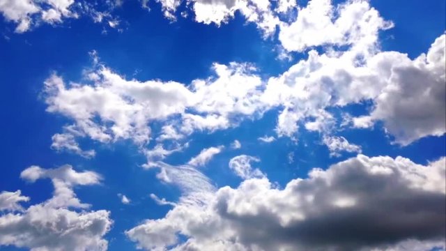 Couds in the Blue Sky Timelapse